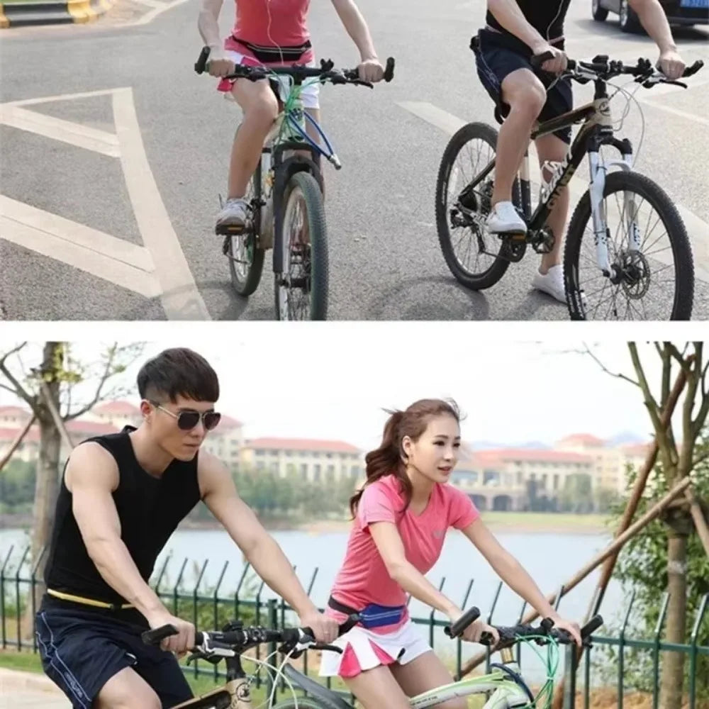 Adjustable Running Waist Pack Double Pocket Waterproof Phone Belt Nylon Small Bag Traveling Cycling Hiking Sport Gym Fanny Pouch
