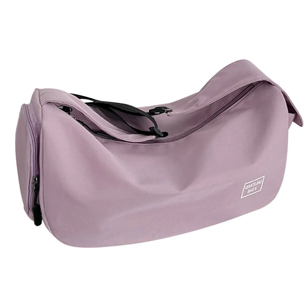 Solid Color Dry Wet Separation Bags Large Capacity Portable Gym Bags with Pockets Adjustable Shoulder Strap for Outdoor Football