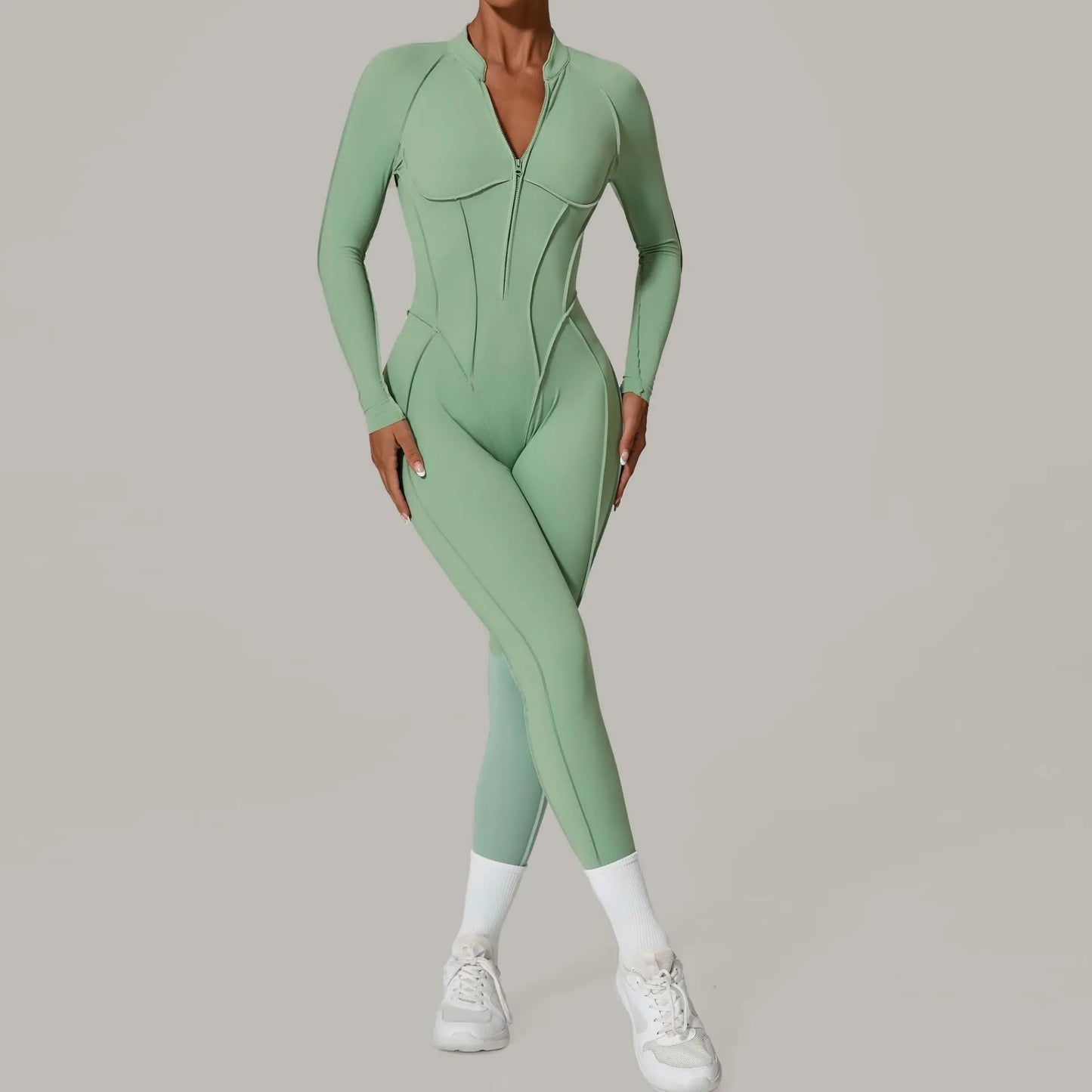 Yoga Suit Gym Set Women Training Sportswear Fitness Long Sleeved Sports Jumpsuit Women Push Up Female Workout Clothes Bodysuits