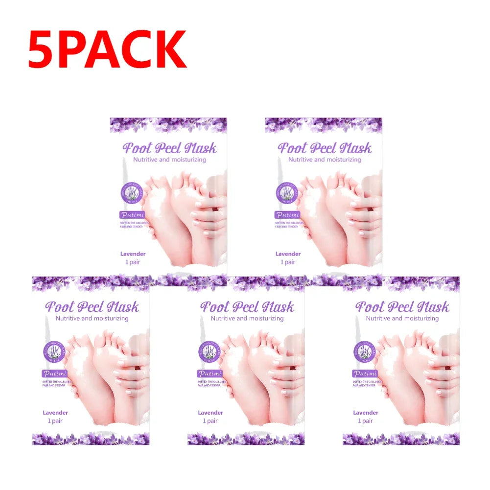 2-10PCS Exfoliating Foot Mask Foot SPA Pedicure Socks Remove Dead Skin Whitening Heels Feet Peeling Anti-Cracked Foot Skin Care