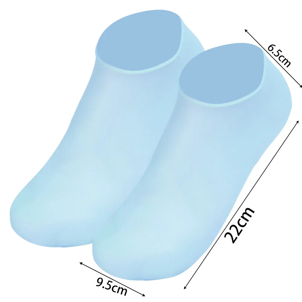 3colors Silicone Moisturizing Socks Exfoliating Gel Heel Socks Callus Cracked Dead Skin Remove Protector Pain Relief Foot Care