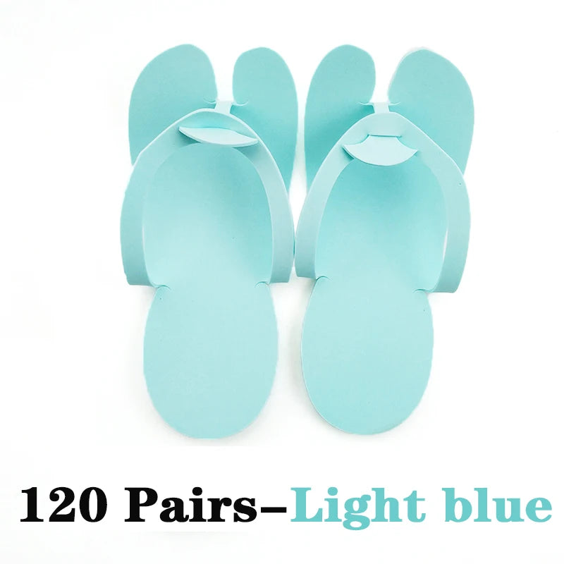 120Pairs Disposable nail art slippers beauty salon 2.5mm EVA foam hotel travel slippers