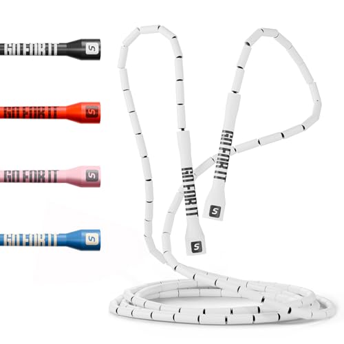 Sportbit Elite Beaded Jump Rope - Adjustable Speed Rope for Fitness, CrossFit, Boxing - Tangle-Free, Lightweight