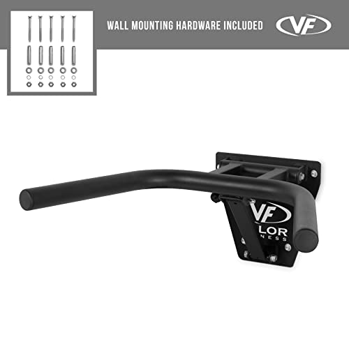 Valor Fitness Wall Mounted Dip Station Bars - Space Saver - Foldable Home Gym Workout Equipment - 350 lb. Capacity