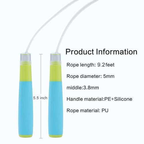 jump rope for kids women and men,Lightweight jump rope with double ball bearing system, Adjustable Tangle-Free Fitness Skipping Ropes with Silicone Comfortable Grips