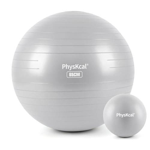 Yoga Ball for Exercise, Pilates Set, 4 Sizes Fitness Ball for Workout, Birthing, Pregnancy, Physical Therapy- Pump Included