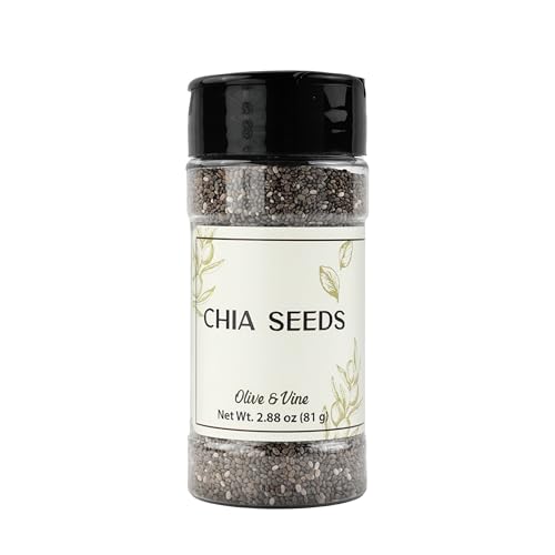 Olive & Vine Chia Seeds, Nutty Flavor, for Smoothies & Baking, Rich Tradition, Authentic Taste, for Global Recipes (2.88 Ounce)