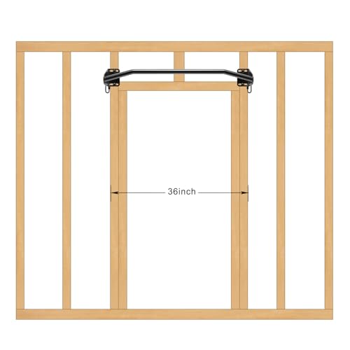 SELEWARE Heavy Duty Welded Pull Up Bar, Versatile Doorway Wall Mount, Joist Mounted, and Ceiling Mounted Chin Up Bars, Thick Metal Sturdy Construction for Full Body Workouts Support 500 lbs