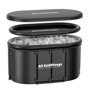 Upgraded XXL Oval Ice Bath Tub for Cold Plunge, 148Gal Inflatable Ice Pod with Insulated Lid, Sturdy Frame, Chiller Compatible, Portable Cold Plunge Tub for Recovery Indoor & Outdoor
