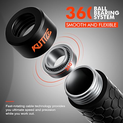 Jump Rope, Weighted Jump Rope for Home Gym, Adjustable 1lb Heavy Skipping Ropes for Fitness, Exercise Equipment for Men Women Kids, Portable Speed Jumping Rope, Full Body Workout at Home