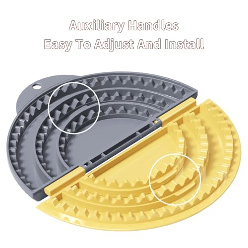 Tortilla Sealer,SELERS,Tacos tortilla crimper Maker Large,Removable & Adjustable 4"-6''-8" Crust,For Burritos,Pasties,Tortilla,Dumplings,Sandwich,Grey Yellow