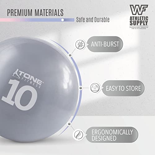 WF Athletic Supply Weighted Toning Ball, Soft Weighted Exercise Ball, Soft Medicine Balls for Exercise, Yoga, Pilates & Physical Therapy, 6, 8, 10 LB, Option Available in Single, Pair & Set with Rack