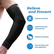 LP SUPPORT 668 Elbow Compression Sleeve Brace, Tennis and Golfer’s Elbow, Tendonitis, For Workouts, Men & Women (1-Pack)