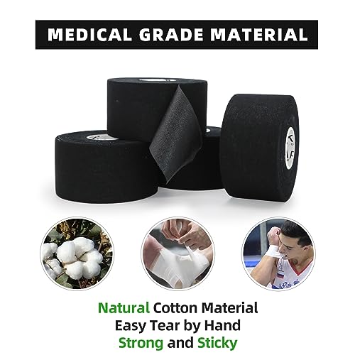 OK TAPE Athletic Sports Tape（32-Rolls - 45ft Per Roll Very Strong Tape for Athlete & Sport Trainers & First Aid Injury Wrap, Perfect for Fingers Ankles Wrist on Bat, Hockey Stick - White