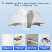 Pain Relief Cervical Pillow for Neck Support,Adjustable Ergonomic Pillow Cozy Sleeping,Odorless Orthopedic Memory Foam Pillows,Contour Bed Pillow for Side Back Stomach Sleeper