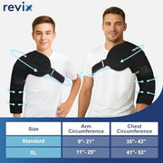 REVIX Arm Ice Pack Wrap for Pitchers – Shoulder and Elbow Ice Pack Reusable Cold Therapy Wrap for Baseball Pitcher Arm Recovery, Adjustable Compression Sleeve for Post-Workout Muscle Relief