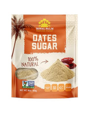 Royal Palm Pure Date Sugar 1 LB | 100% Natural Sweetener | No Added Sugar | Non-GMO | Kosher | Gluten-Free | Healthy Date Sugar for Baking Cooking | Vegan Substitute