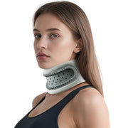Neck Brace,Support Cervical Collar,Relieve Cervical Pain&Pressure,Soft Skin-Friendly Fabric,Memory Foam Wrapped in Silicone Breathable Hard Frame,One Size for Men&Women (Grey)
