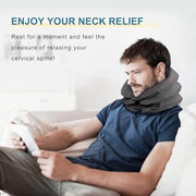 Neck Stretcher, Cervical Traction Device, Neck Traction Device, Adjustable Inflatable Neck Braces for Neck Pain and Support, Neck Stretcher Cervical Traction, Neck Decompression Home Use (Gray)
