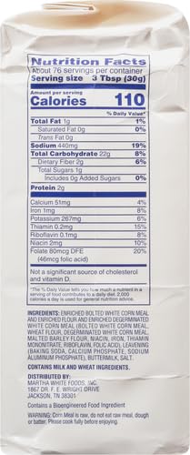 Martha White Buttermilk White Corn Meal Mix, 5 Lb