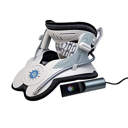 Neck Traction Device by Air Collar - Neck Stretcher - Cervical Traction Device - Neck & Shoulder Pain Relief - Stretcher Collar for Improved Spine Alignment - 2nd Generation (2nd Gen - Electric)
