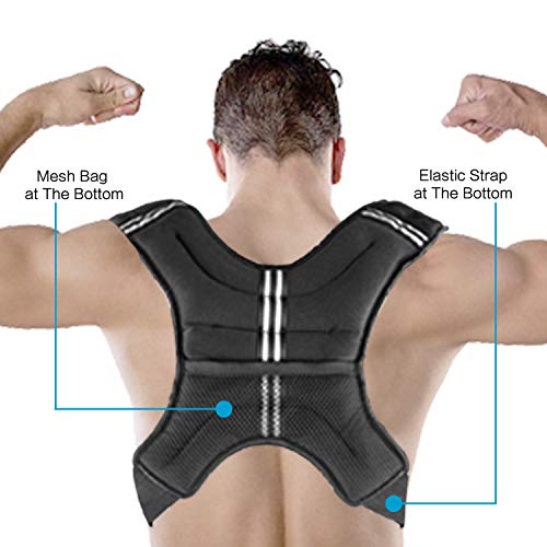 Weighted Vest Weight Vest for Men Women Kids Weights Included, Body Weight Vests Adjustable for Running, Training Workout, Jogging, Walking