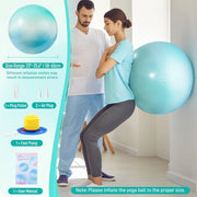 Sportneer Extra Thick Exercise Ball - 25.6''Yoga Ball with Quick Pump - Anti-Burst and Slip Resistant Fitness Ball Chair for Pregnancy and Physical Therapy