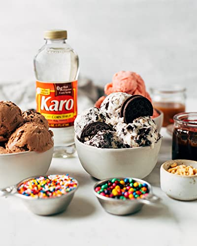 Karo Light Corn Syrup with Real Vanilla, 32 Ounce Bottle with Karo Measuring Spoon
