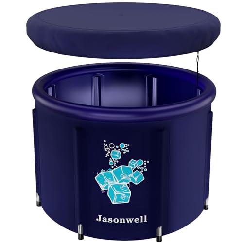 Jasonwell Ice Bath Tub for Athletes - Heavy Duty Cold Water Therapy Plunge Tub Ice Pod for Recovery Portable Ice Barrel Plunge Pool for Outdoor Inflatable Hot Tub Bathtub at Home for Adults