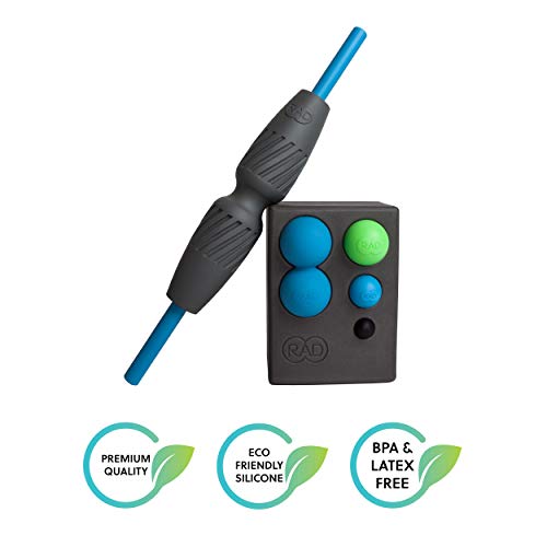 RAD All-in Kit – Foam Roller Set for Whole Body Massage & Myofascial Release – 7-in-1 Kit with Roller Stick, Yoga Block, Massage Balls – Muscle Recovery Tools for Mobility & Flexibility