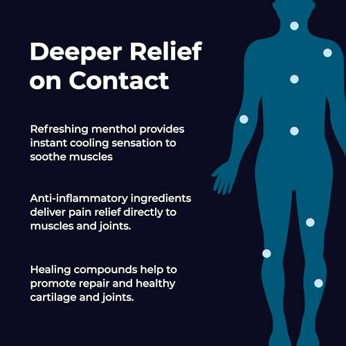 TEETER Renew - Muscle & Joint Pain Cream with Emu Oil, MSM, Arnica, Boswellia Serrata Glucosamine (2.5 oz)