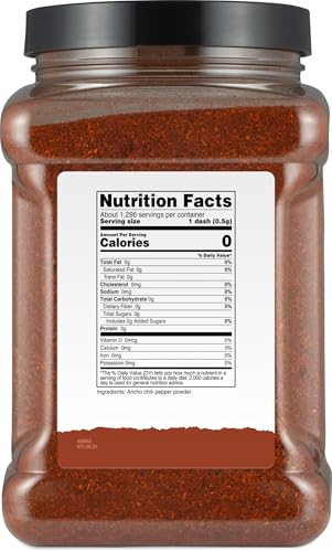 Nutricost Pantry Ancho Chili Pepper (1.5 LB) 1000 heat units - Vegan, Gluten-Free, Powder