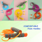 Jump Rope for Kids - Adjustable Soft Skipping Rope with Skin-Friendly Foam Handles for Kids, Boys, Girls, Children - Outdoor Fun Activity, Great Party Favor, Exercise Activity & Fitness