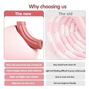 Redify Upgraded Beaded Jump Rope for Kids,Tangle-Free Segmented Kids Jump Rope with Soft Anti-slip Handles,Adjustable Jumping Rope for Children Women and Men Fitness 9.2 Feet, Pink Blue