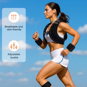 Weighted Vest, 6 lb Weight Vest with Reflective Stripe, 2 Pair of 1 lb Wrist & Ankle Weights Set for Men Women Adjustable for Workout, Strength Training, Running, Fitness, Muscle Building