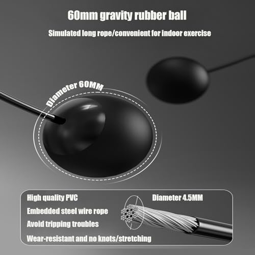 Skipping Rope with Counter, Cordless Jump Rope, Weighted Jump Rope, Adjustable Digital Counting Jumps Ropes for Lose Weight, Burn Calories