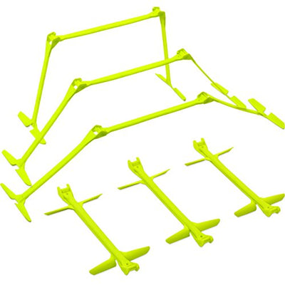 QUICKPLAY PRO Quick-Click Adjustable Speed Hurdles, Set of 6 | 3 Heights in One (6", 9", 12") | All-in-One Agility & Plyometric Training Hurdles | Patented, Portable & Durable