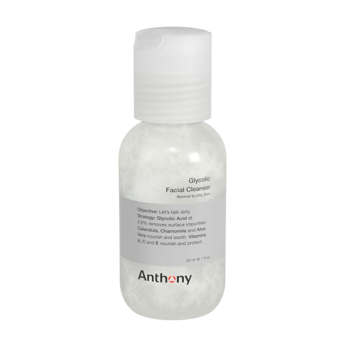 Anthony Glycolic Facial Cleanser for Men, Daily Exfoliating & Hydrating Face Wash, Shave Prep, Non-Foaming, Deep Cleansing, Gentle on Sensitive Skin, Removes Dirt & Oil, Smooths Texture, 8 Fl Oz
