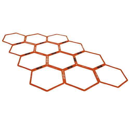 Yes4All Hex Agility Rings/Speed Rings with Carrying Bag – Hexagon Rings, Agility Hurdles for Agility Footwork Training
