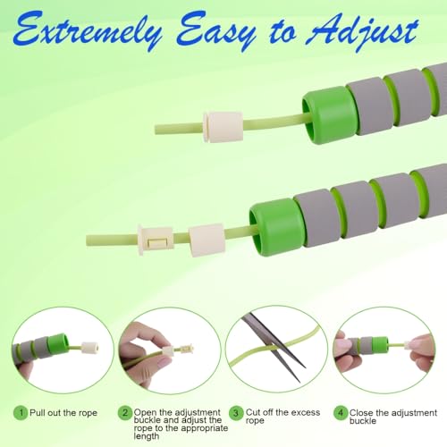 Jump Rope for Kids - Adjustable Soft Skipping Rope with Skin-Friendly Foam Handles for Kids, Boys, Girls, Children - Outdoor Fun Activity, Great Party Favor, Exercise Activity & Fitness