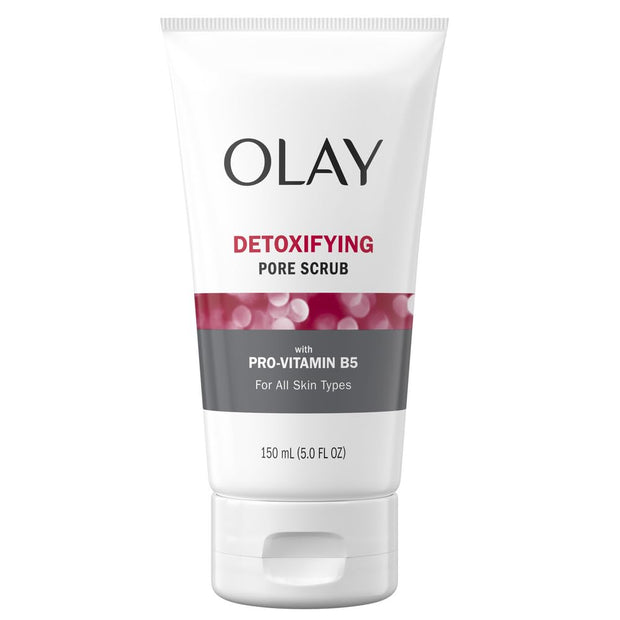 Facial Cleanser by Olay Regenerist, Detoxifying Pore Scrub & Exfoliator, 5 Oz (Pack of 3)