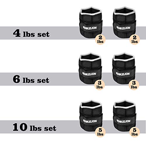 1 Pair 2 3 5 10 Lbs Adjustable Ankle Weights for Women Men Kids, Strength Training Wrist and Ankle Weights Sets for Gym, Fitness Workout, Running, Lifting - Black Grey Pink Blue Purple