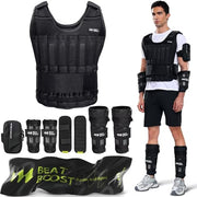 Weighted Vest Men 20lb/30lb/40lb/50lb/60lb Adjustable Weight Vest with Steel Plates Weights for Walking Strength Training Running Workout
