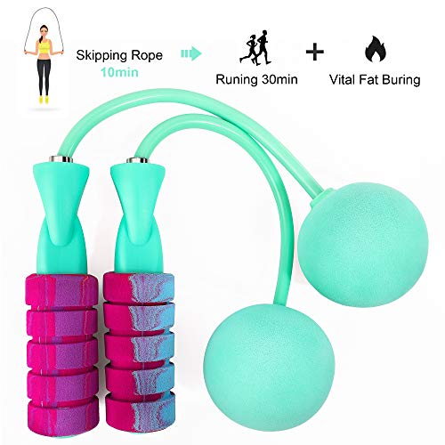 Jump Rope, Weighted Ropeless Skipping Rope for Fitness, Tangle-Free Rapid Speed Cordless Jump Rope Workout for Men, Women, Children…
