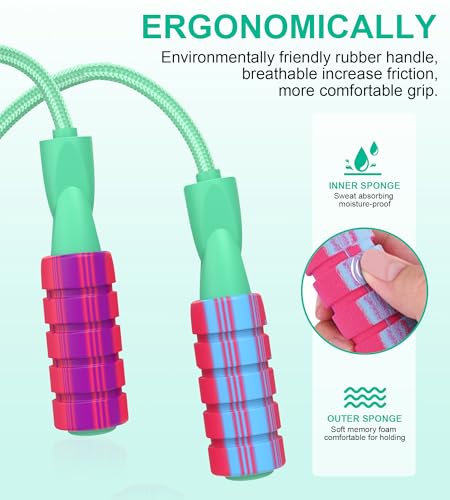 Jump Rope for Women Men, Fitness Jumprope for Women Workout, Adjustable Adult Exercise Skipping Rope