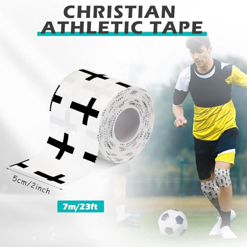 TrelaCo 1 Pcs Wrist Tape Baseball Cross Athletic 2in x 23ft Cotton Cross Wrist Tape Serrated Edges for Fingers Ankles Injury Wrap, Football Baseball Hockey Soccer (White)