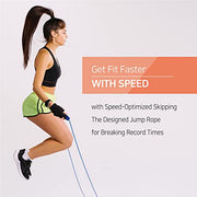 Skipping Jump Rope for Fitness Workout - Light Weight, Adjustable, Tangle Free, Excellent line control for Cardio Boxing, CrossFit, Training Exercise All Ages and Gender ( Special Luxury, KA-220, Made in Korea)