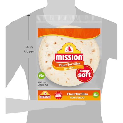 Mission Soft Taco Flour Tortillas, Small Size, 20 Count, Trans Fat Free