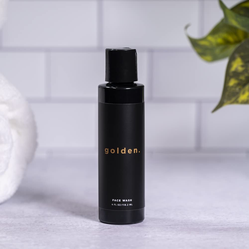 Golden Grooming Co. Men's Face Wash | Aloe Vera & Vitamin E | Natural Facial Cleanser for Sensitive & Oily Skin | Deep Cleansing & Hydrating Foam Wash, 4oz