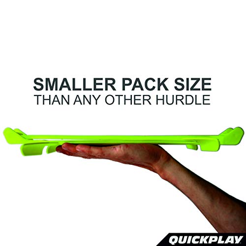 QUICKPLAY PRO Quick-Click Adjustable Speed Hurdles, Set of 6 | 3 Heights in One (6", 9", 12") | All-in-One Agility & Plyometric Training Hurdles | Patented, Portable & Durable